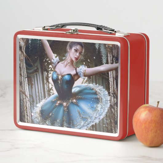 Ballet danser in een blauwe Tutu (In situ)