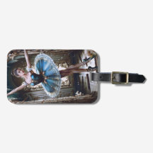 Ballet danser in een blauwe Tutu