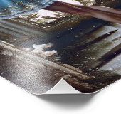 Ballet danser in een blauwe Tutu Foto Afdruk (Hoek)