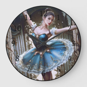 Ballet danser in een blauwe Tutu Grote Klok
