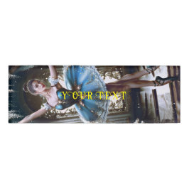 Ballet danser in een blauwe Tutu Naambadge