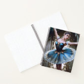 Ballet danser in een blauwe Tutu Notitieboek (Binnen)