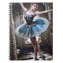 Ballet danser in een blauwe Tutu Notitieboek