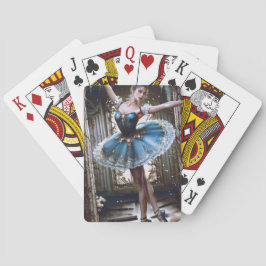 Ballet danser in een blauwe Tutu Pokerkaarten