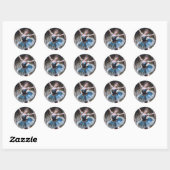 Ballet danser in een blauwe Tutu Ronde Sticker (Vel)