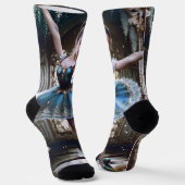 Ballet danser in een blauwe Tutu Sokken (Gebogen)