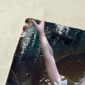 Ballet danser in een blauwe Tutu Strandlaken (In situ)