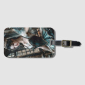 Ballet danser in een groene TuTu en Fairy Wings Bagagelabel (Voorkant (horizontaal))