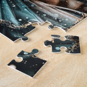 Ballet danser in een groene TuTu en Fairy Wings Legpuzzel (Zijkant)