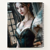 Ballet danser in een groene TuTu en Fairy Wings Notitieboek (Achterkant)