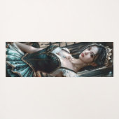 Ballet danser in een groene TuTu en Fairy Wings Yogamat (Achterkant (horizontaal))