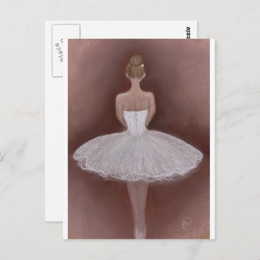 Ballet danser in tutu briefkaart (Voorkant / Achterkant)