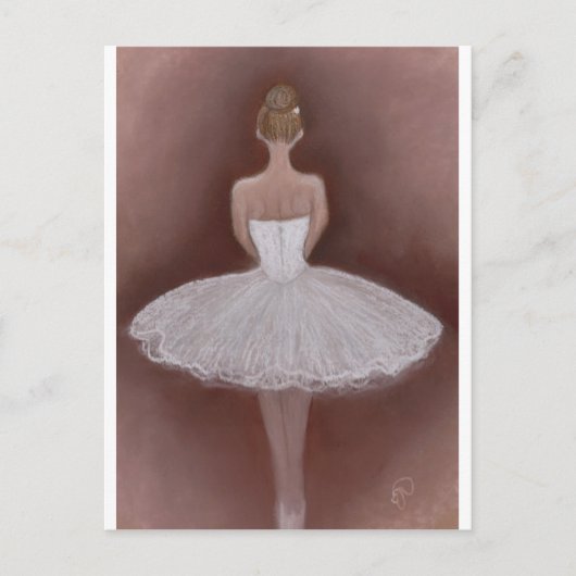 Ballet danser in tutu briefkaart (Voorkant)