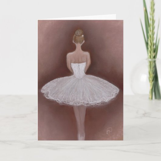 Ballet danser in tutu kaart (Voorkant)