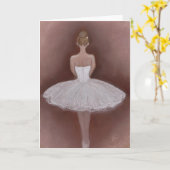 Ballet danser in tutu kaart (Gele Bloem)