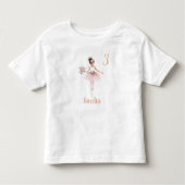 Ballet danser meisje gepersonaliseerde verjaardag  kinder shirts (Voorkant)