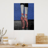 Ballet danser met roze schoenen Poster (Keuken)