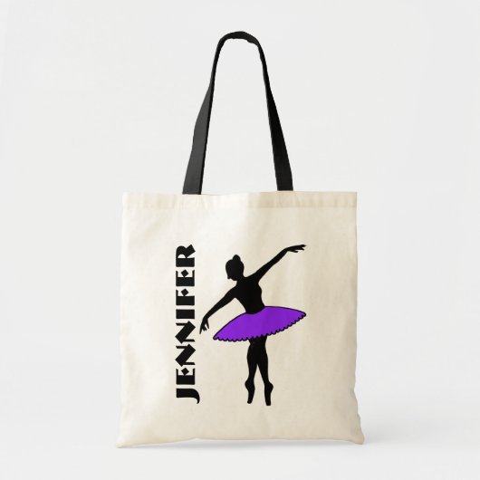 Ballet danser Tutu Ballerina Dance Class Paarse Tote Bag (Voorkant)