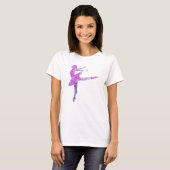 Ballet danser unieke dans collage kunst dansen t-shirt (Voorkant volledig)