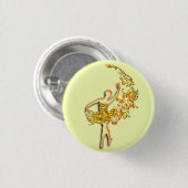 Ballet danser vuur meisje ballerina Button (Voorkant /achterkant)