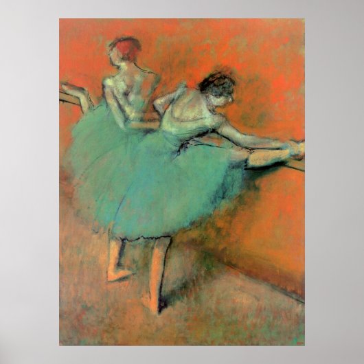 Ballet dansers aan de bar door Edgar Degas Poster (Voorkant)