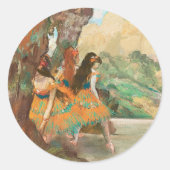 Ballet dansers, Degas Art Ronde Sticker (Voorkant)