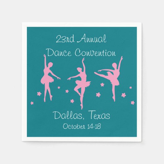 Ballet Dansers Party Servet Sjabloon (Voorkant)