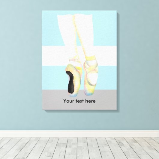 Ballet dansers schoenen canvas afdruk (Insitu (Houten vloer))