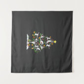 Ballet Dansliefhebber Kerstverlichting Ballet Kers Wandkleed (Voorkant (horizontaal))