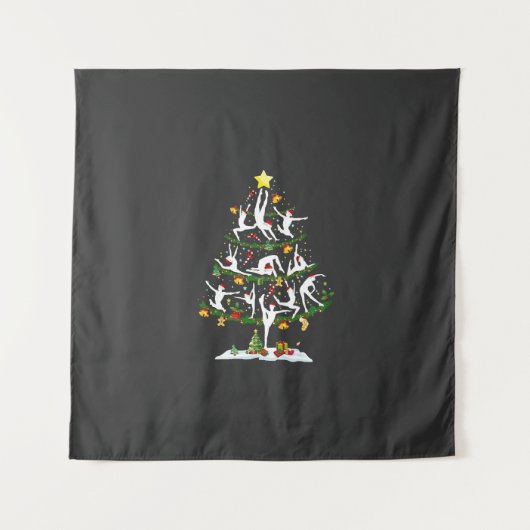 Ballet Dansliefhebber Kerstverlichting Ballet Kers Wandkleed (Voorkant)