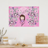 Ballet dansmuur Muurlijk Poster Meisjes Bedroom (Keuken)