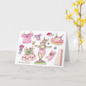 Ballet Day Paper Doll Kaart (Gele Bloem)