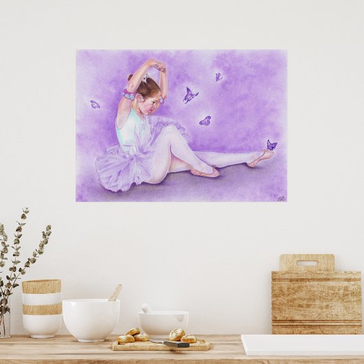 Ballet De Papillon Poster (Keuken)