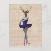 Ballet Deer in Blue Briefkaart (Voorkant)