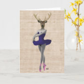 Ballet Deer in Blue Kaart (Gele Bloem)