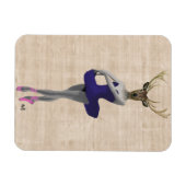 Ballet Deer in Blue Magneet (Horizontaal)