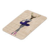 Ballet Deer in Blue Magneet (Linkerzijde)