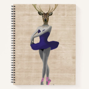 Ballet Deer in Blue Notitieboek