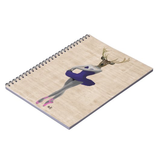 Ballet Deer in Blue Notitieboek (Linkerzijde)