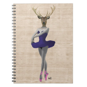 Ballet Deer in Blue Notitieboek