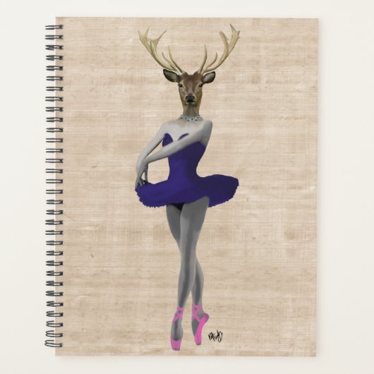 Ballet Deer in Blue Planner (Voorkant)