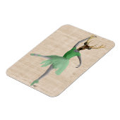Ballet Deer in Green 2 Magneet (Linkerzijde)