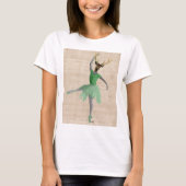 Ballet Deer in Green 2 T-shirt (Voorkant)