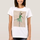 Ballet Deer in Green 2 T-shirt (Voorkant)
