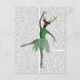 Ballet Deer in Green Briefkaart