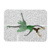 Ballet Deer in Green Magneet (Horizontaal)