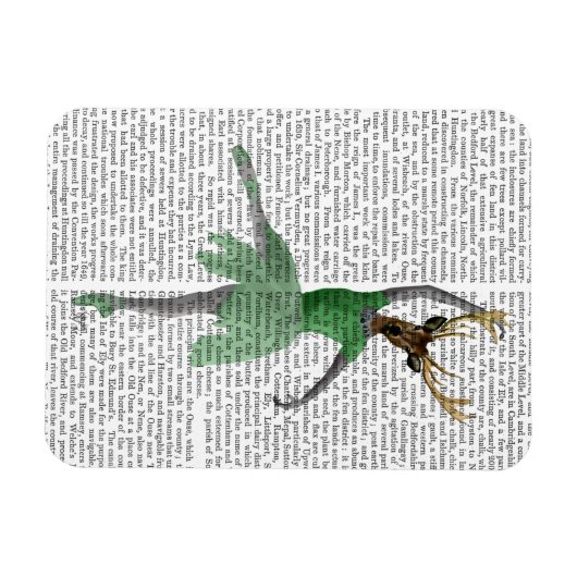 Ballet Deer in Green Magneet (Horizontaal)