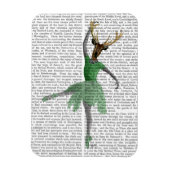 Ballet Deer in Green Magneet (Verticaal)