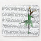 Ballet Deer in Green Muismat (Voorkant)