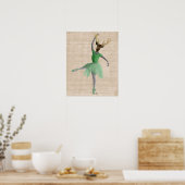Ballet Deer in Green Poster (Keuken)